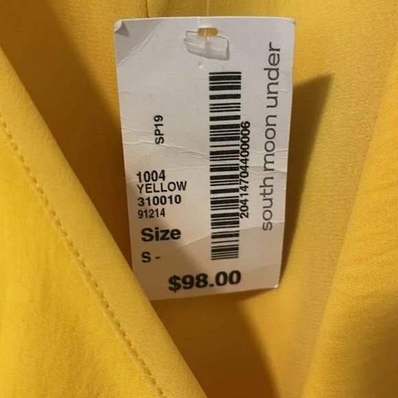 South Moon Under Yellow Wrap Mini Dress - Picture 4 of 5